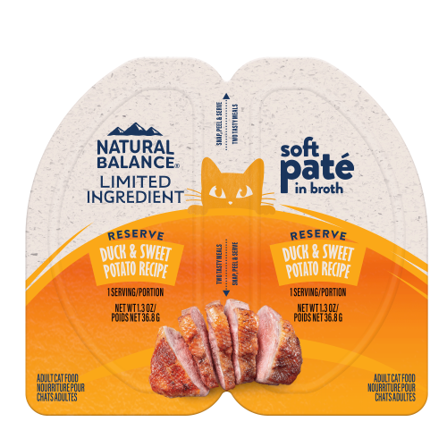Natural Balance LID 2.6oz Soft Pate in Broth [DUCK & Sweet Potato Recipe] 雪山牌 滋味杯 單一蛋白配方 成貓主食 鴨肉甜薯配方 (00678)